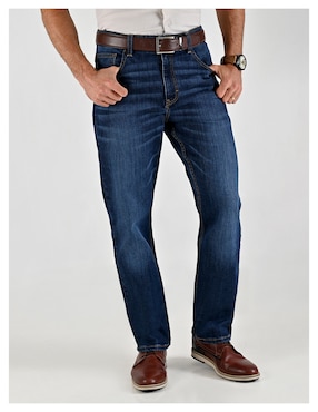 Jeans straight Yale lavado stone wash para hombre