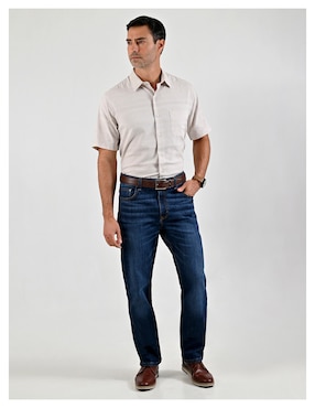 Jeans straight Yale lavado stone wash para hombre