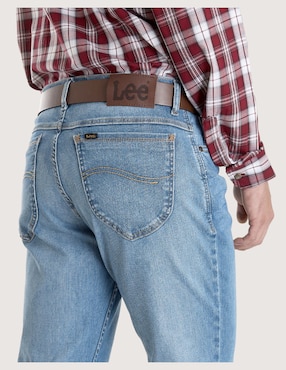 Jeans straight Lee deslavado para hombre