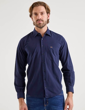 Camisa casual Lee de algodón manga larga para hombre