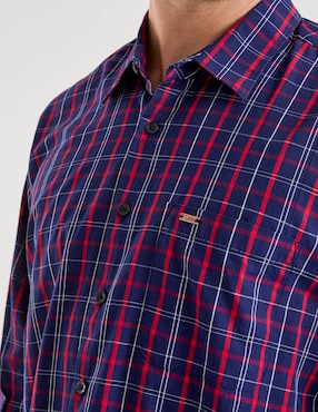 Camisa casual Lee de algodón manga larga para hombre
