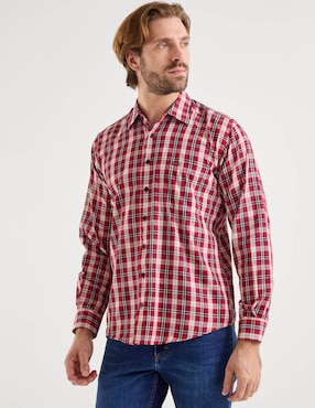 Camisa casual Lee de algodón manga larga para hombre
