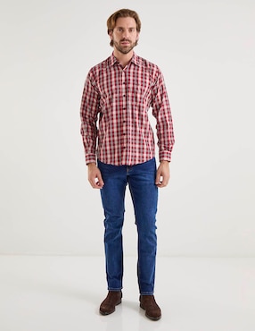 Camisa casual Lee de algodón manga larga para hombre