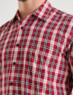 Camisa casual Lee de algodón manga larga para hombre