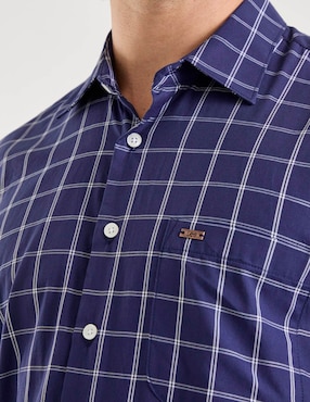 Camisa casual Lee de algodón manga larga para hombre