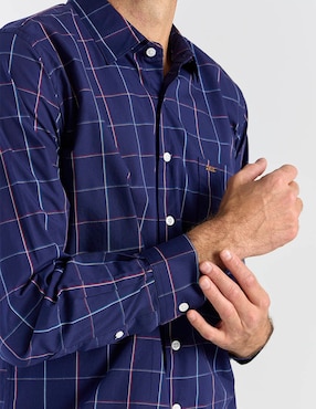 Camisa casual Lee de algodón manga larga para hombre