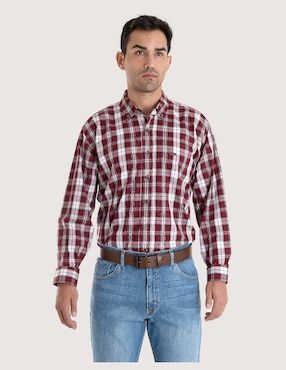 Camisa casual Lee de algodón manga larga para hombre