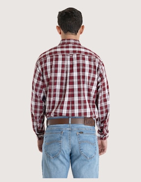 Camisa casual Lee de algodón manga larga para hombre