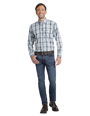 Jeans slim Lee lavado whisker para hombre
