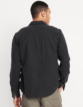Camisa casual Old Navy de algodón manga larga para hombre