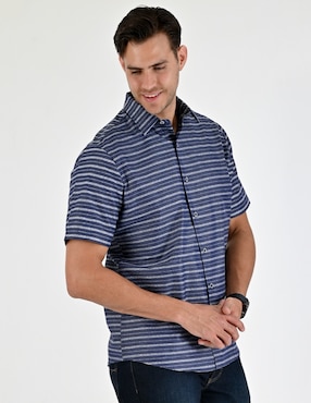 Camisa casual Yale de algodón manga corta para hombre