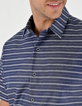Camisa casual Yale de algodón manga corta para hombre