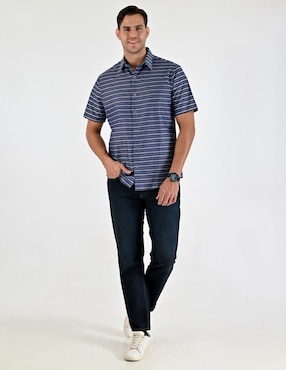 Camisa casual Yale de algodón manga corta para hombre