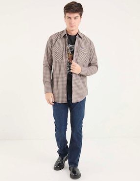 Jeans slim Wrangler lavado stone wash para hombre