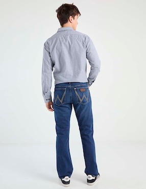 Jeans slim Wrangler lavado medio para hombre