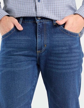 Jeans slim Wrangler lavado medio para hombre