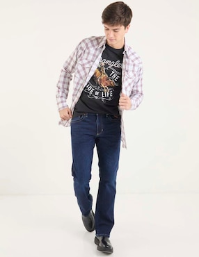 Jeans slim Wrangler lavado stone wash para hombre