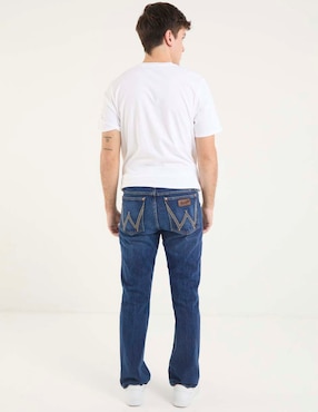 Jeans slim Wrangler lavado obscuro para hombre