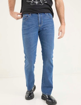 Jeans slim Wrangler lavado medio para hombre