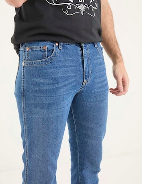 Jeans slim Wrangler lavado medio para hombre