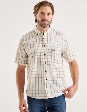 Camisa casual Lee de algodón manga corta para hombre