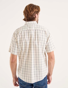 Camisa casual Lee de algodón manga corta para hombre
