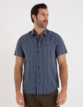 Camisa casual Lee de algodón manga corta para hombre