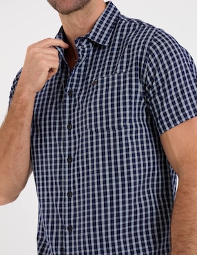 Camisa casual Lee de algodón manga corta para hombre