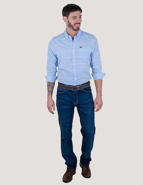Camisa casual Lee manga larga para hombre