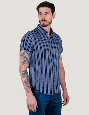 Camisa casual Lee de algodón manga corta para hombre