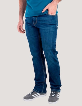 Jeans straight Lee 112378365 lavado whisker