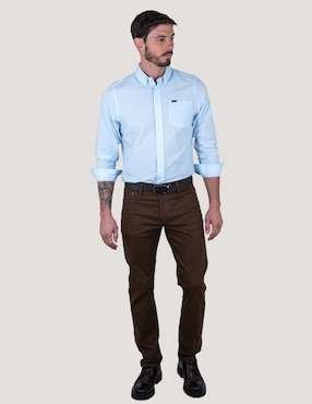 Camisa casual Lee manga larga para hombre