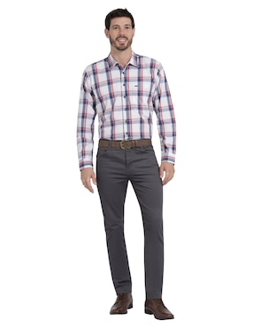 Pantalón casual slim Lee de gabardina para hombre