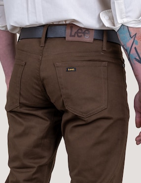Pantalón chino slim Lee de gabardina para hombre