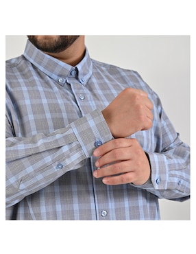 Camisa casual Yale Plus de algodón manga larga para hombre