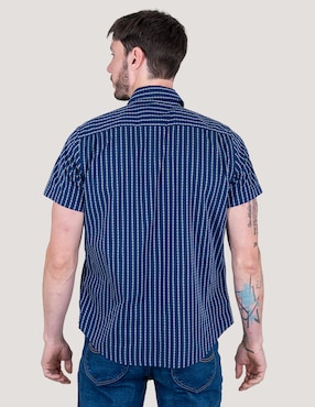 Camisa casual Lee de algodón manga corta para hombre