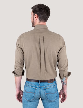 Camisa casual Lee de algodón manga larga para hombre