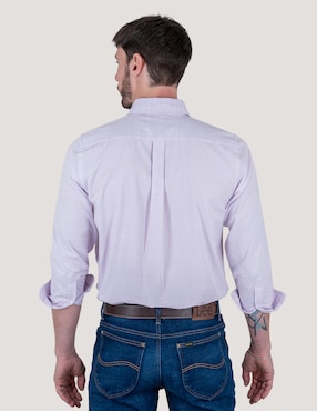 Camisa casual Lee de algodón manga larga para hombre
