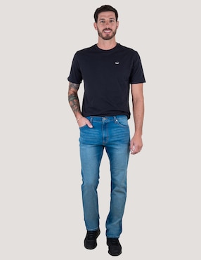 Jeans straight Lee lavado whisker para hombre