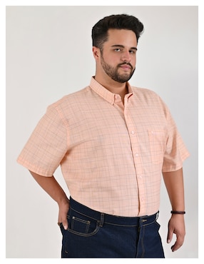 Camisa casual Yale Plus manga corta para hombre