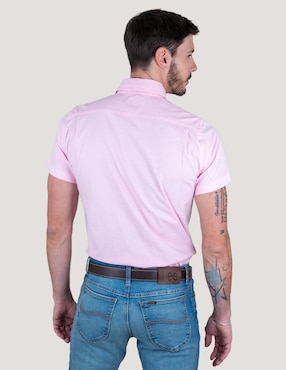 Camisa casual Lee de algodón manga corta para hombre
