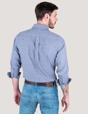 Camisa casual Lee de algodón manga larga para hombre