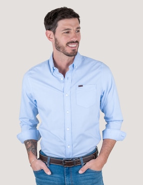Camisa casual Lee manga larga para hombre