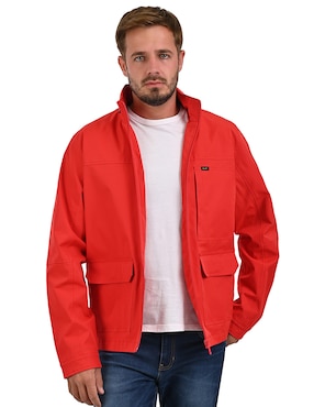 Chamarra casual Lee impermeable con bolsillos para hombre