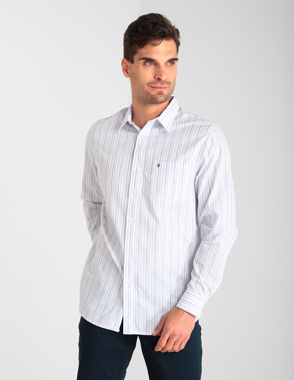 Camisa Mezclilla Manga Larga Botton Down Classic Fit - YALE