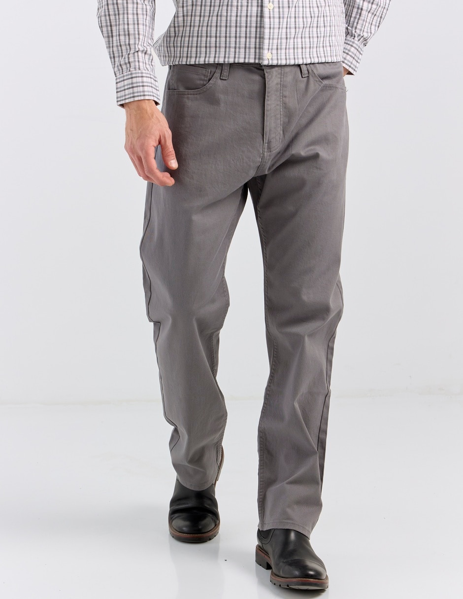 Pantalón casual recto de algodón para hombre Pantalón casual recto de algodón para hombre