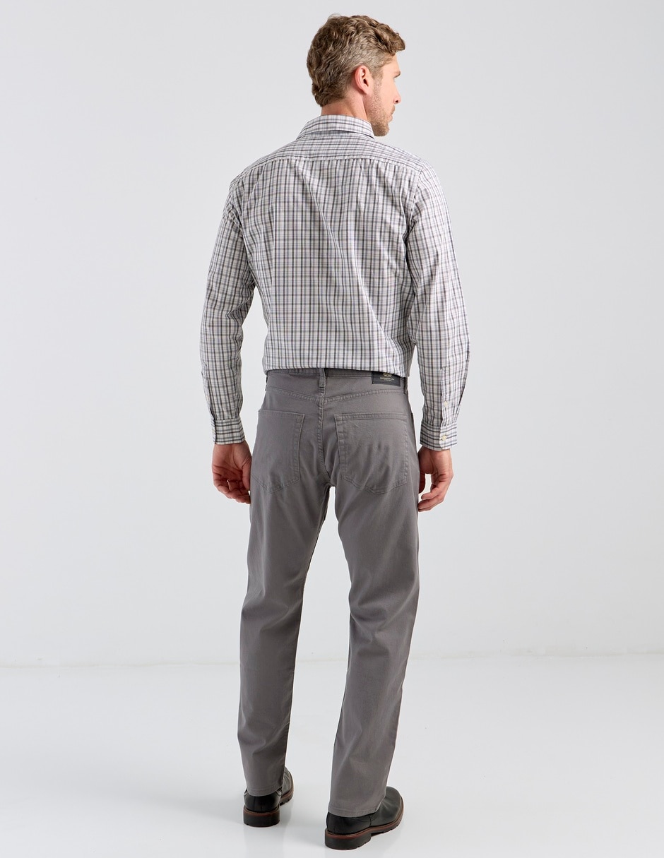 Pantalón casual recto de algodón para hombre 2