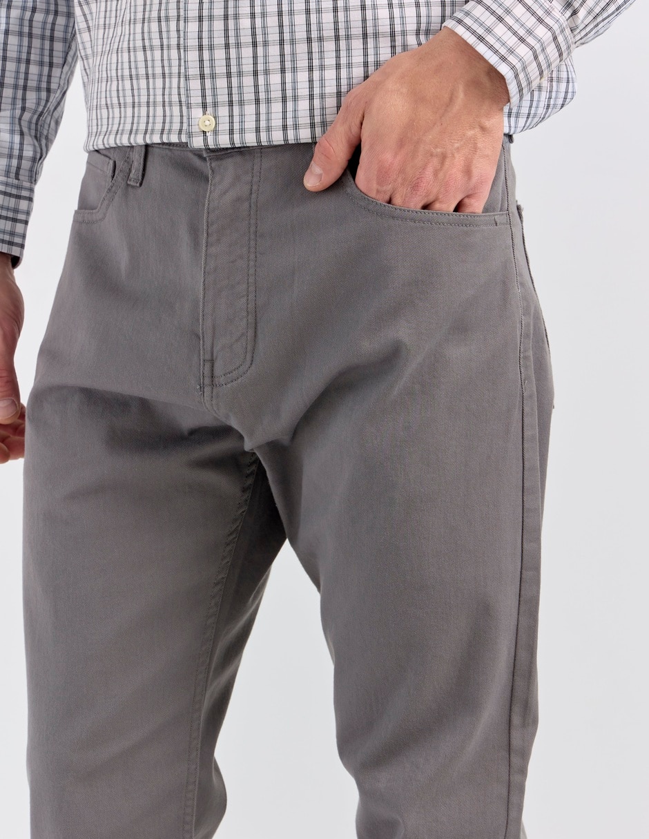 Pantalón casual recto de algodón para hombre 4