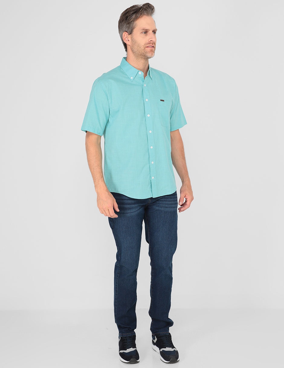 Camisa casual de algodón manga corta para hombre 4