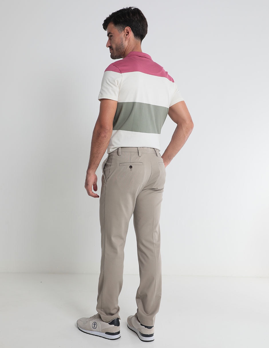 Pantalón de vestir recto de algodón para hombre 2